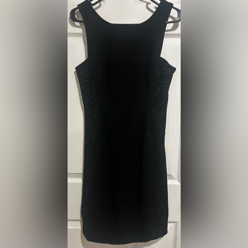 Banana Republic Women’s Black Floral Lace Lined Midi Dress Sz. 2